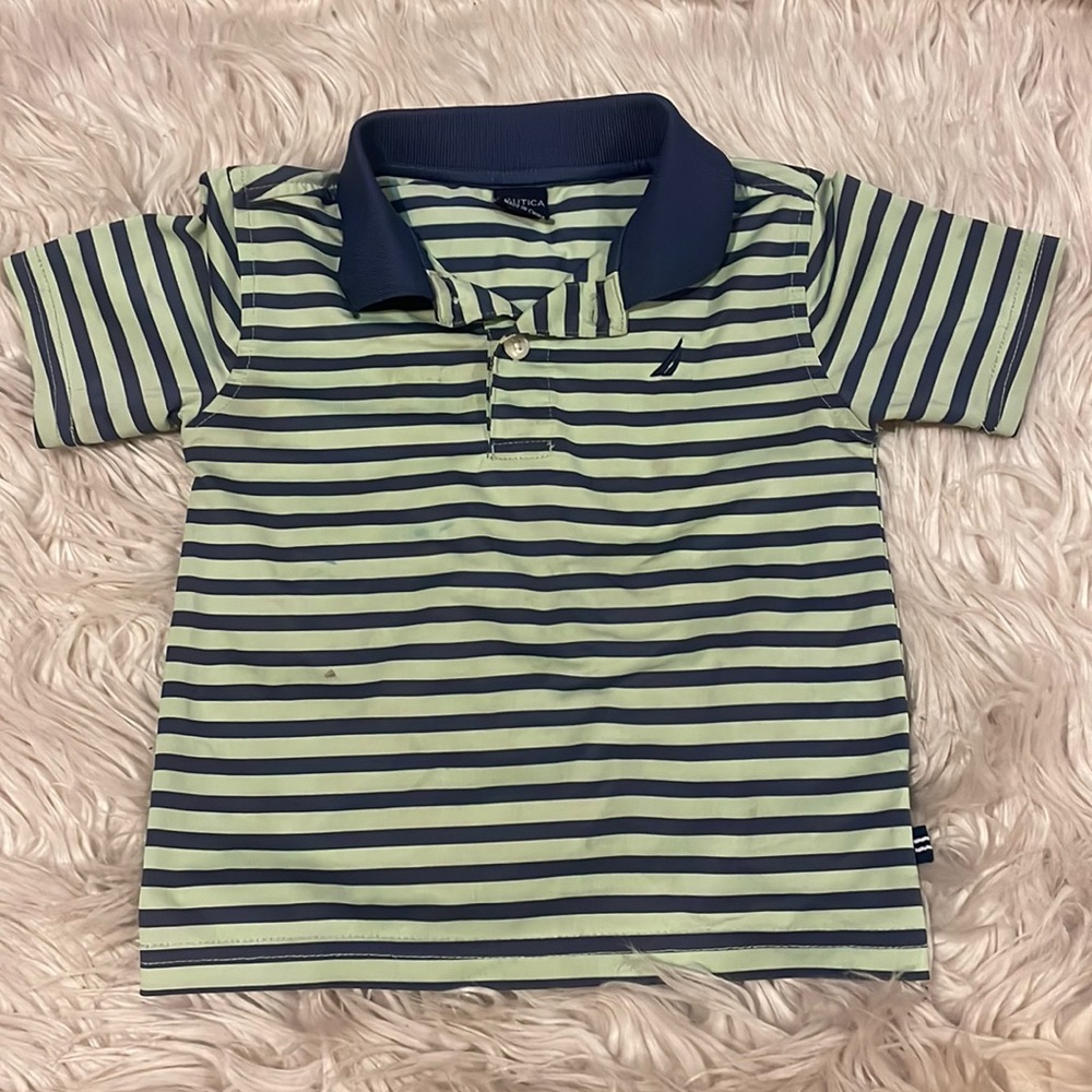 Boys náutica polo shirt 18 months small stain